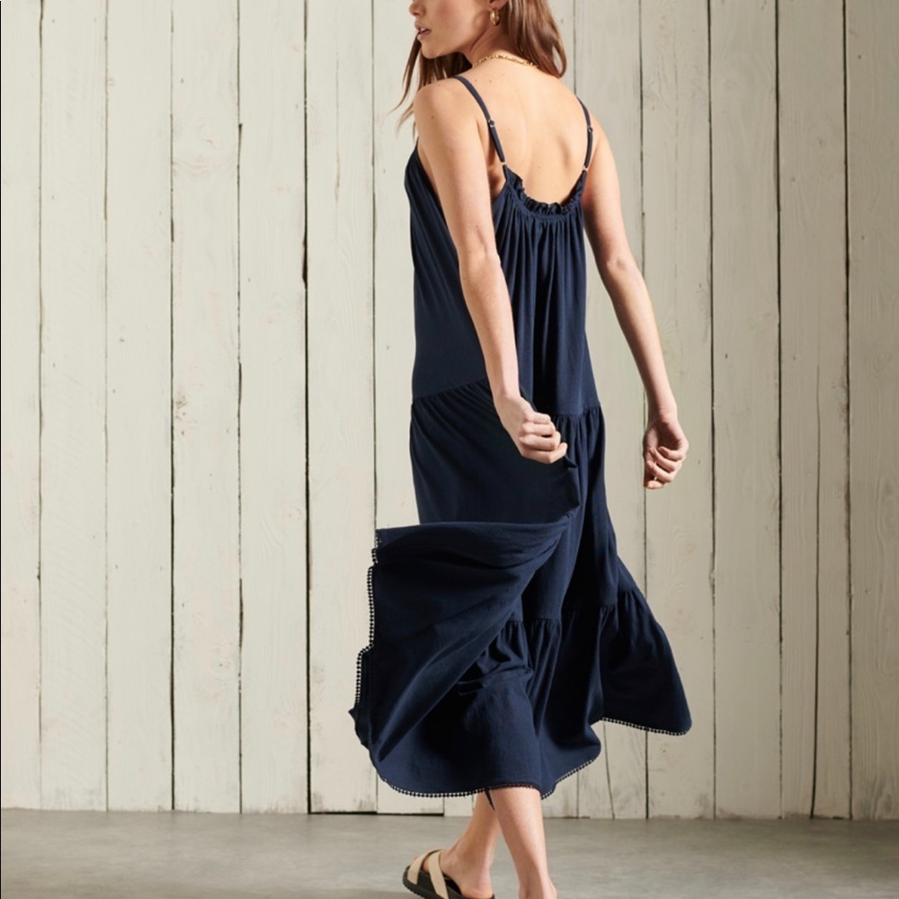 Superdry Jersey Dress size xs coastalcowgirl prairiecore maxi lagenlook - Picture 2 of 4